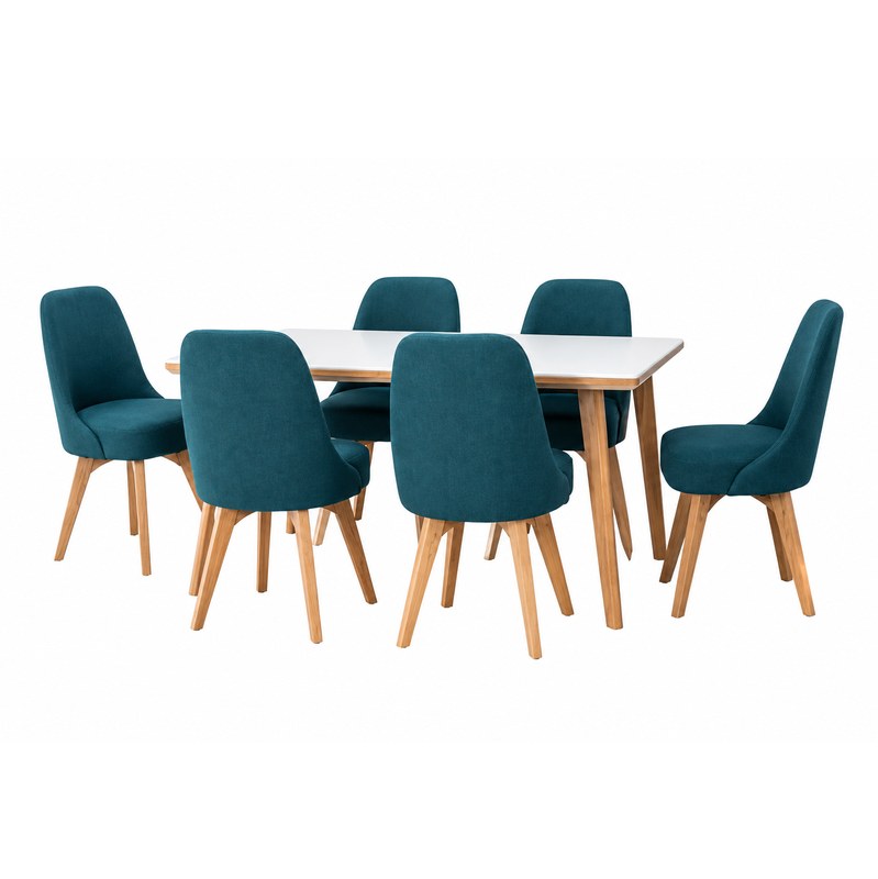 Comedor Nigeria 6P · 6 Sillas Escandinavo
