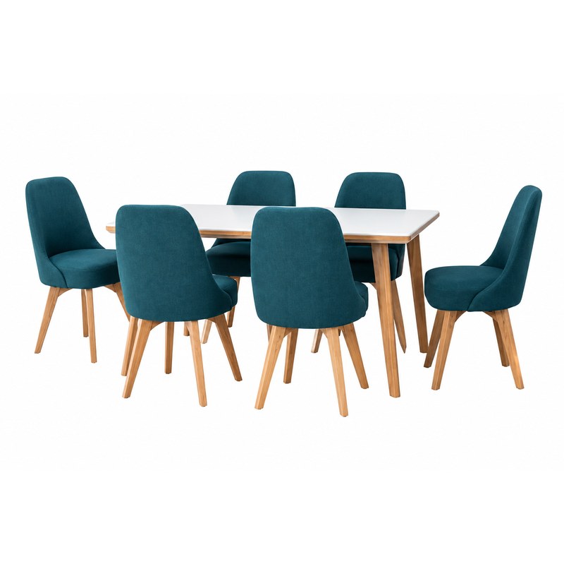 Comedor Nigeria 6P · 6 Sillas Escandinavo