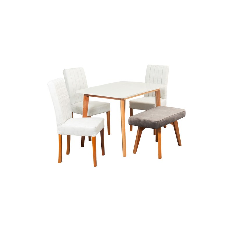 Comedor Thiago 4P · 3 Sillas Venecia + Butaco Thiago