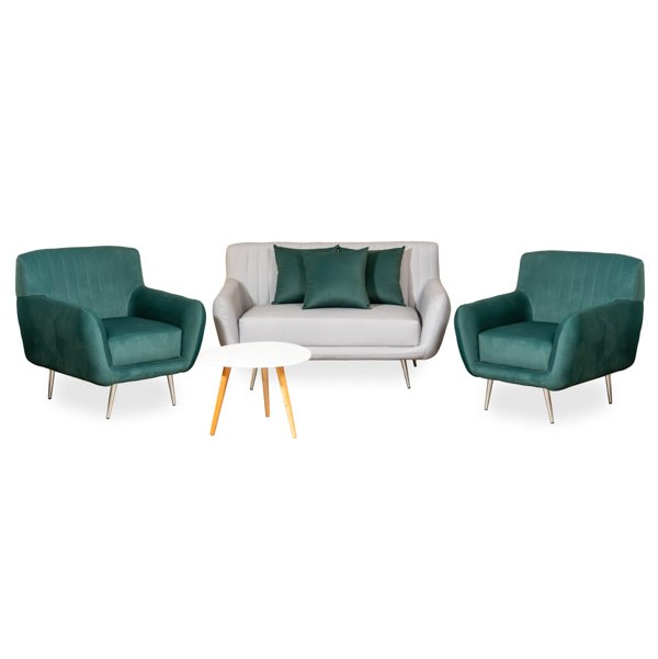 Sofá Atlanta 2P + 2 Poltronas + Mesa de Centro