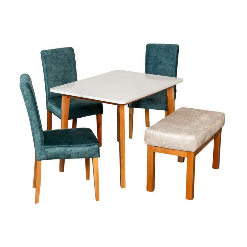 Comedor Thiago 4P · 3 Sillas Rio + Butaco Rio