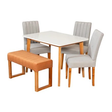 Comedor Thiago 4P · 3 Sillas Venecia + Butaco Venecia