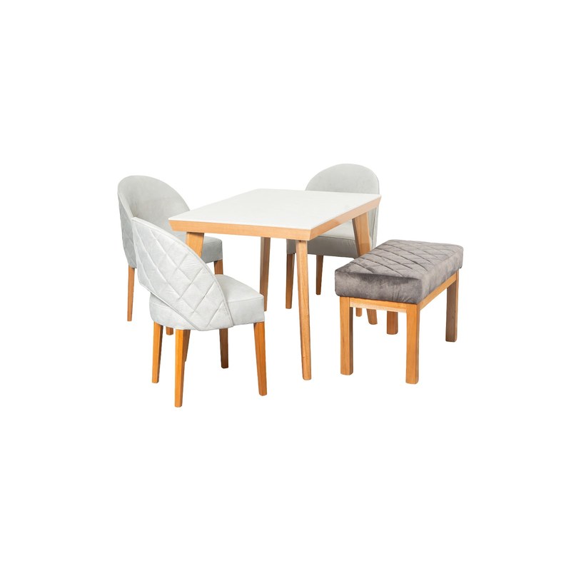 Comedor Kioto 4P · 3 Sillas Noruega + Butaco Corea