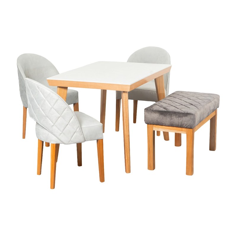 Comedor Kioto 4P · 3 Sillas Noruega + Butaco Corea
