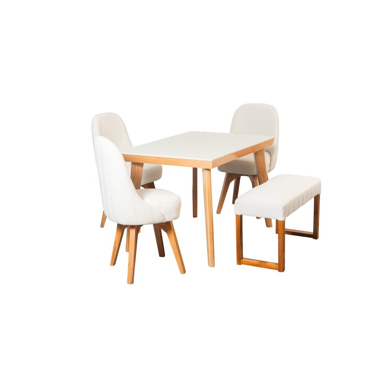 Comedor Kioto 4P · 3 Sillas Oslo + Butaco Venecia