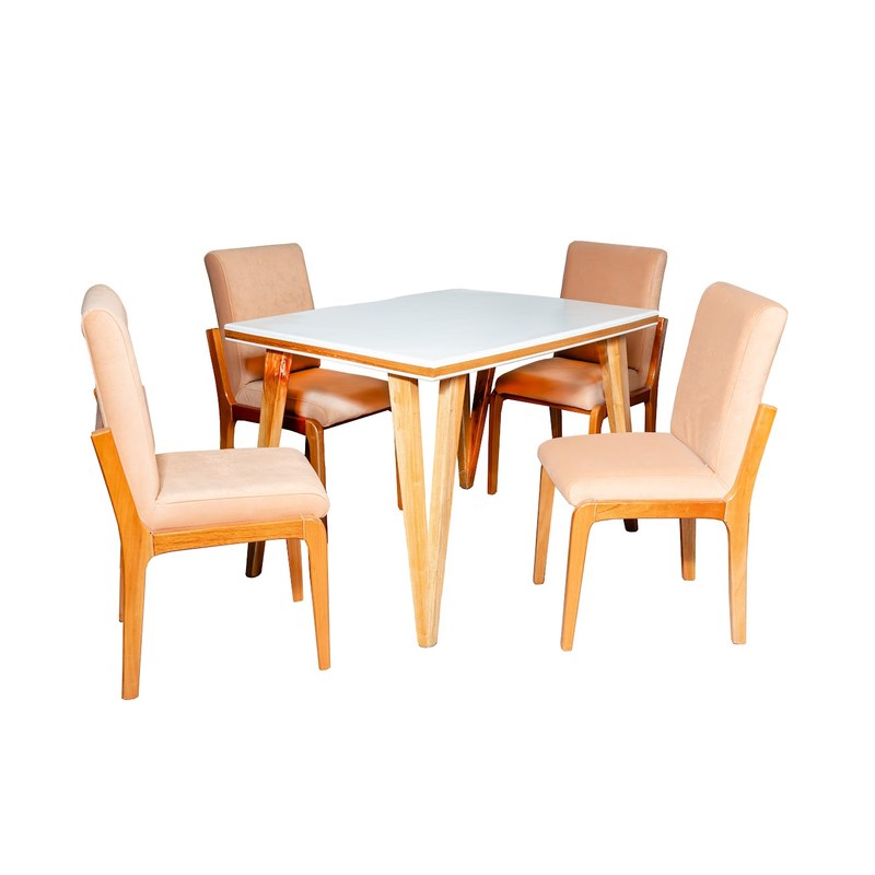 Comedor Nigeria 4P Flor morado · 4 Sillas Ibiza