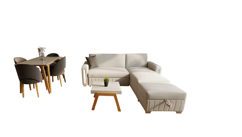 Combo Sala Cama Berlin + Puff + Mesa de Centro + Comedor Nigeria 4P · 4 Sillas Orion foto 1