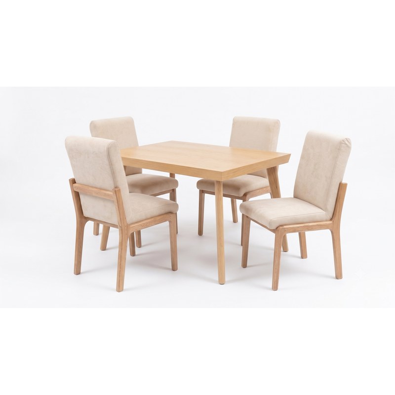 Comedor Kioto 4P Chapillado Flor morado · 4 Sillas Ibiza