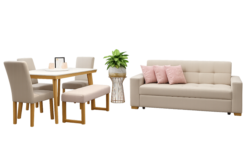 Combo Sofá Cama Monaco 3P + Comedor Kioto 4P · 3 Sillas Rio + Butaco Venecia foto 10