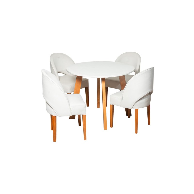 Comedor Escandinavo 4P · 4 Sillas Orion