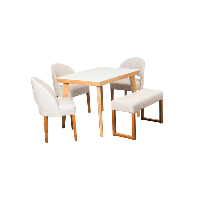 Comedor Kioto 4P · 3 Sillas Noruega + Butaco Dubai